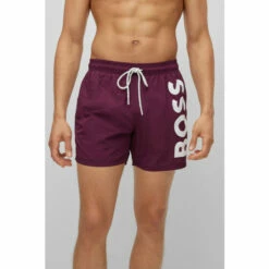 BOSS Purple Octopus Swim Shorts