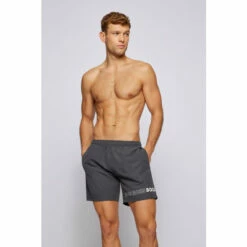 Boss Grey Dolphin Swim Shorts
