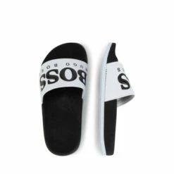 BOSS White And Black Logo Sliders -BOSS Shop unnamed file 5264