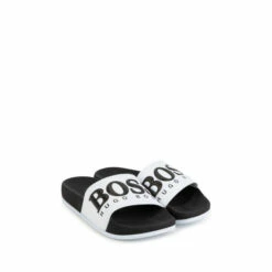 BOSS White And Black Logo Sliders -BOSS Shop unnamed file 5266