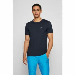 BOSS Blue Curved T-Shirt