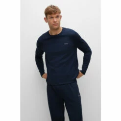 BOSS Blue Waffle Pyjama Top