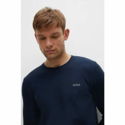 BOSS Blue Waffle Pyjama Top -BOSS Shop unnamed file 5550