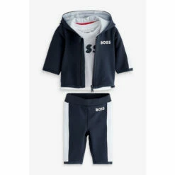 BOSS Baby 3 Piece Tracksuit And T-Shirt Set Navy Blue
