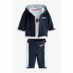 BOSS Baby 3 Piece Tracksuit And T-Shirt Set Navy Blue -BOSS Shop unnamed file 5589