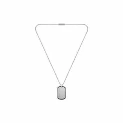 Boss ID Brushed Stainless Silver Steel Dog Tag Necklace -BOSS Shop unnamed file 5630