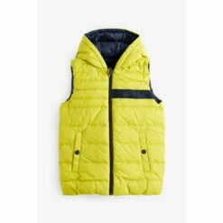 BOSS Logo Reversible Sleeveless Puffer Jacket Red