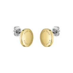 BOSS Medallion Gold IP Stud Earrings