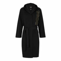 BOSS Identity Black Hooded Robe -BOSS Shop unnamed file 5807