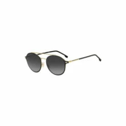 BOSS Black/Gold Round Brow Bar Sunglasses -BOSS Shop unnamed file 5830