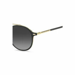 BOSS Black/Gold Round Brow Bar Sunglasses -BOSS Shop unnamed file 5831