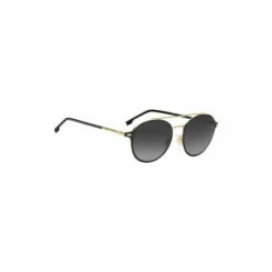 BOSS Black/Gold Round Brow Bar Sunglasses -BOSS Shop unnamed file 5834
