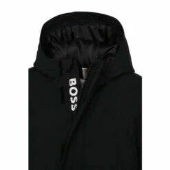 BOSS Logo Hooded Parka Coat Black -BOSS Shop unnamed file 5898