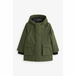 BOSS Logo Hooded Parka Coat Black -BOSS Shop unnamed file 5900