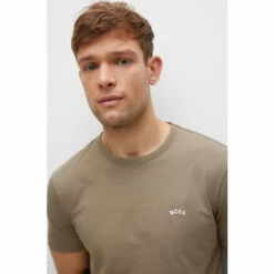 BOSS Tee 1 Curved T-Shirt Grey -BOSS Shop unnamed file 634