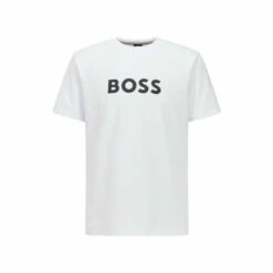 BOSS White UV Logo T-Shirt -BOSS Shop unnamed file 705