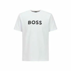 BOSS White UV Logo T-Shirt -BOSS Shop unnamed file 706