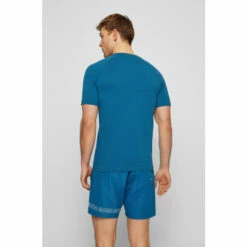 BOSS Blue UV Logo Slim T-Shirt -BOSS Shop unnamed file 713