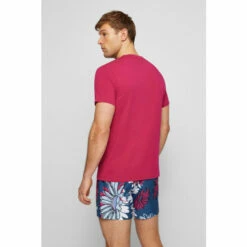 BOSS Mens Pink UV Logo T-Shirt -BOSS Shop unnamed file 740