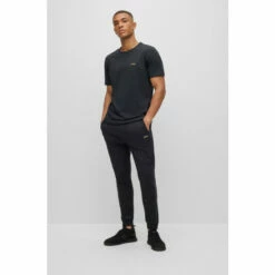 BOSS Tee Curved Black T-Shirt -BOSS Shop unnamed file 804