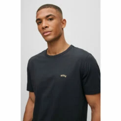 BOSS Tee Curved Black T-Shirt -BOSS Shop unnamed file 805