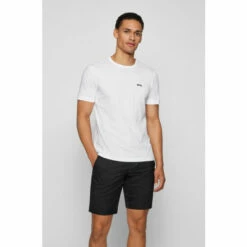 BOSS White Curved T-Shirt