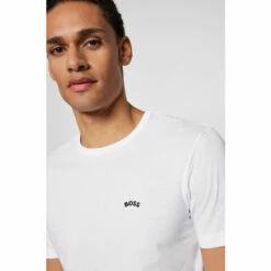 BOSS White Curved T-Shirt -BOSS Shop unnamed file 830