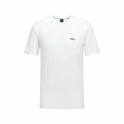 BOSS White Curved T-Shirt -BOSS Shop unnamed file 832