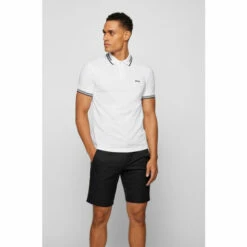 BOSS Curved White Paul Polo Shirt -BOSS Shop unnamed file 962