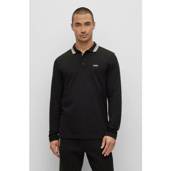 BOSS Plisy Polo Shirt Black 3 BOSS Plisy Polo Shirt Black