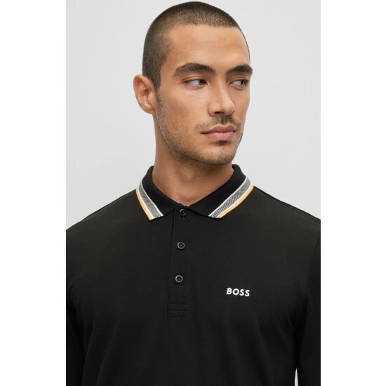 BOSS Plisy Polo Shirt Black 6 BOSS Plisy Polo Shirt Black - Image 4